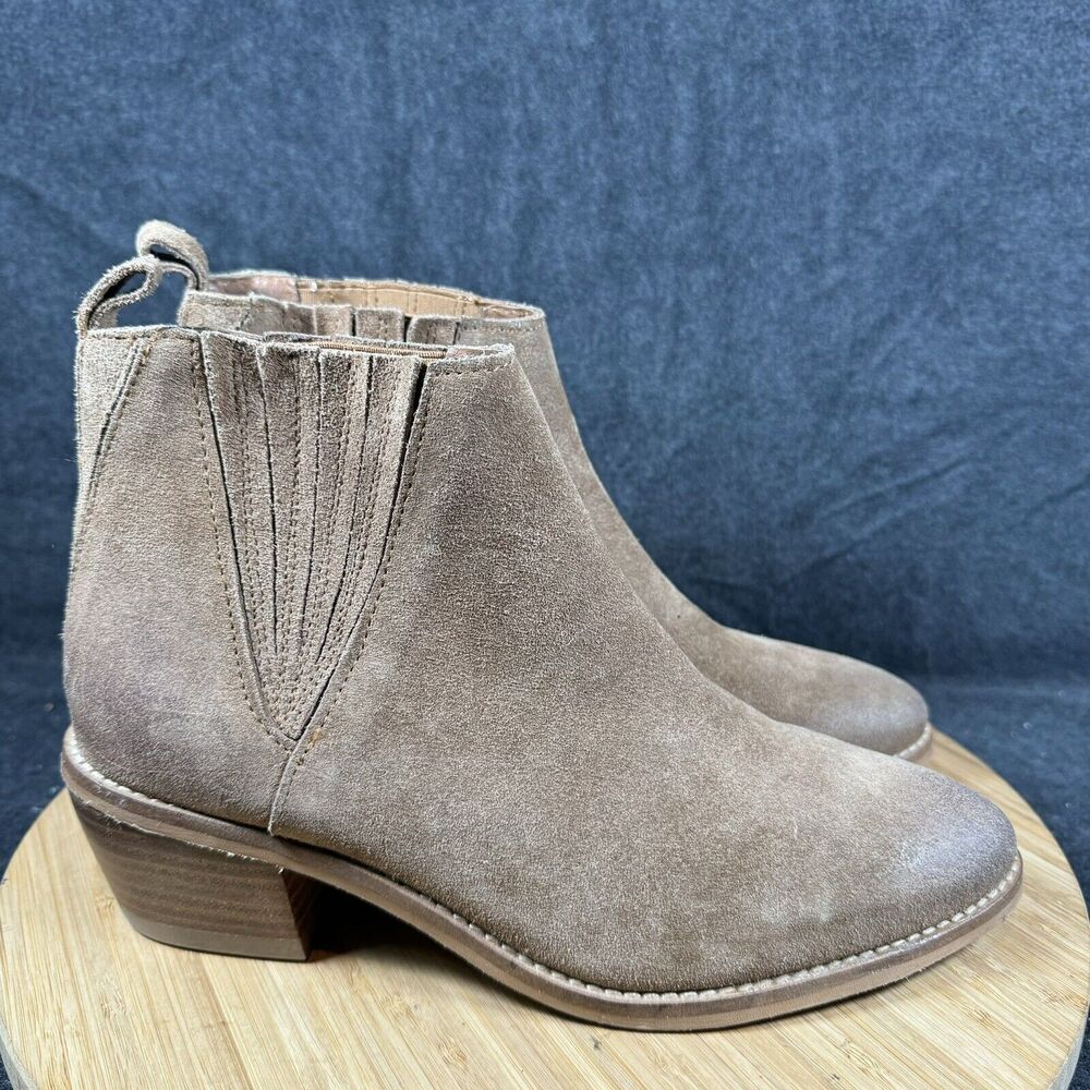 S Splendid Brown Suede Chelsea Ankle‎ Fashion Boots Bootie Size 9 M